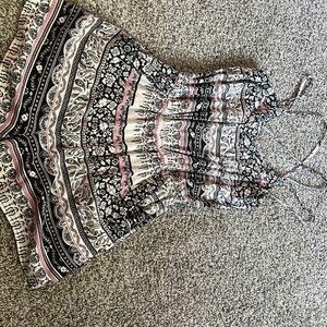 Crisscross strap romper